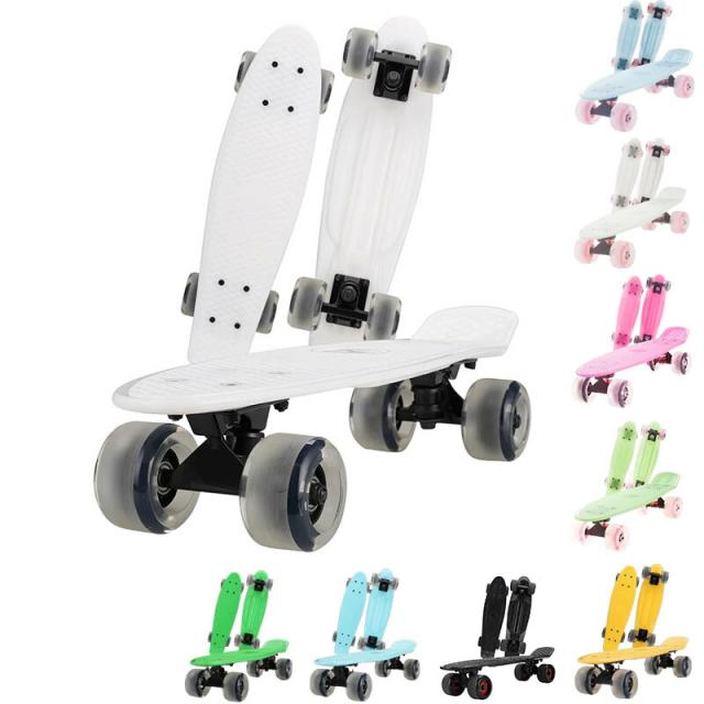 スケートボード 22インチ ミニクルーザー ABEC-11ベアリング採用 高精度 スケボー 集中力や平衡感覚育成 初心者に 大人/若者/子供用 誕生日/ギフト/プレゼントなどにの通販は 5,916円