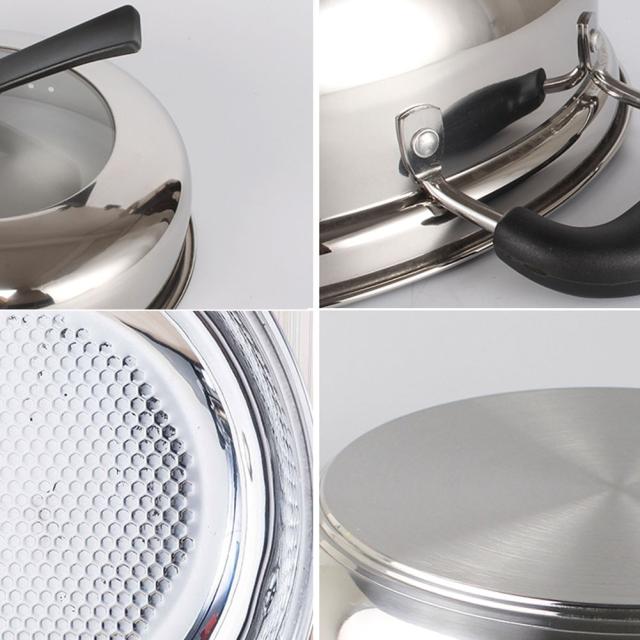 蒸しもの鍋 2層 満菜 二段 蒸し器 各種熱源対応 鍋蓋付 ステンレス 　　キッチン　調理器具_9