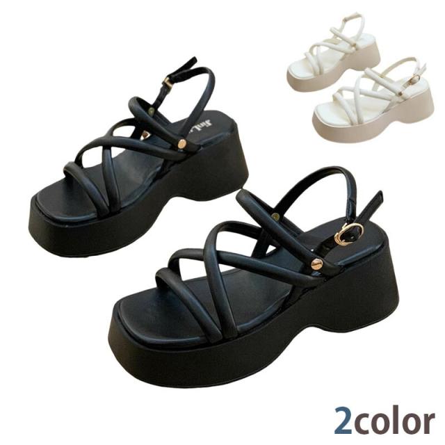 厚底 サンダル レディース ビーチサンダル ハイヒール 痛くない 軽量 夏 歩きやすい 走れる パンプス ストラップ 厚底 太いヒール 7cmヒール レディース パーティー パンプス 通気性 美脚 人気