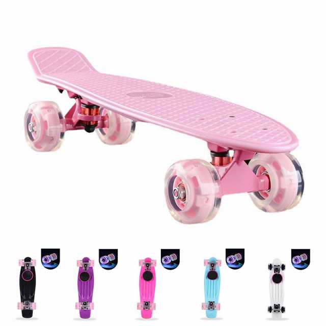 スケートボード スケボー ミニクルーザー ABEC-7ベアリング採用 光るウィール 高精度 スケボー 集中力や平衡感覚育成 初心者に 大人/若者/子供用 誕生日/ギフト/プレゼントなどにの通販は