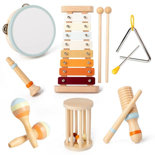 楽器おもちゃセット 7点セット 木製音楽玩具 楽器 木のおもちゃ 幼児用 赤ちゃん 就学前の音楽玩具 音楽玩具 おもちゃ 幼児用楽器 知育玩具 音楽玩具 子供 男の子 女の子 誕生日 プレゼント 入園 出産 祝い 7,123円