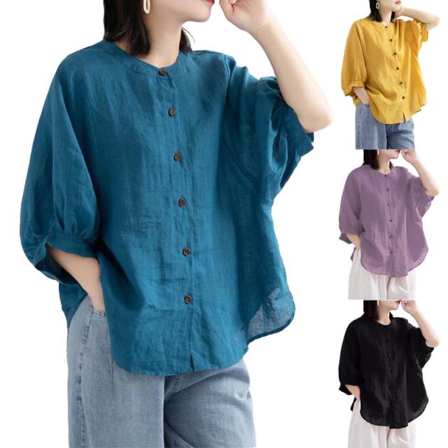 シャツ レディース 半袖Tシャツ 5分袖 夏 綿 無地 おしゃれ 夏服 薄手 カジュアル かっこいい シンプル オシャレの通販は