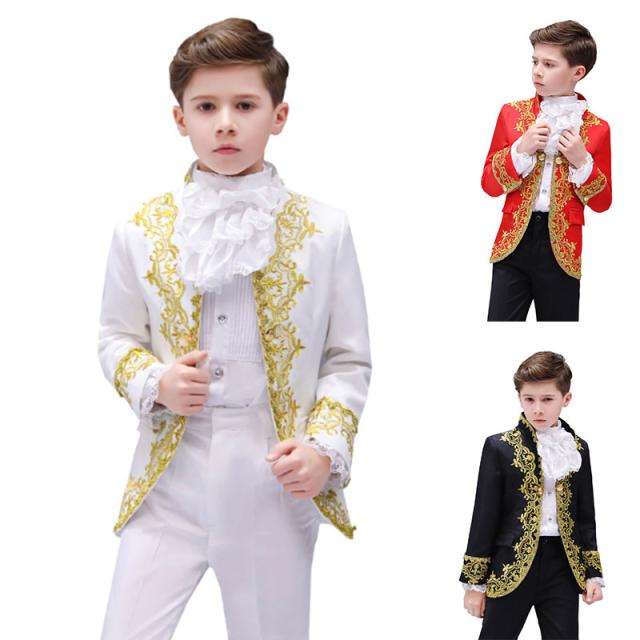 演出服 王子様  貴族服装 中世 子供　男の子 撮影用 舞台ステージ衣装 パーティー コスチューム 宮廷服 演劇 コスプレ衣装 クリスマス仮装 ハロウィン衣装 5,434円