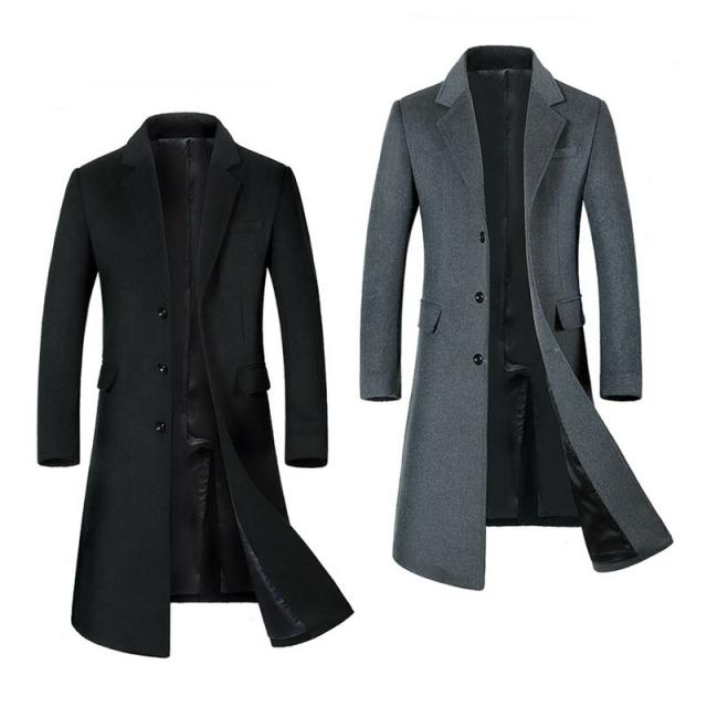 コート メンズ ロング ジャケット ビジネス ウール コート チェスターコート 厚手 秋冬 防寒 無地  おおきいサイズの通販は