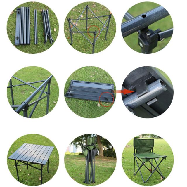 アウトドア 折りたたみアルミテーブル 軽量 コンパクト チェア いす