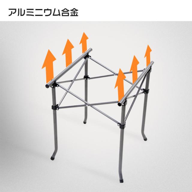 アウトドア 折りたたみアルミテーブル　軽量　コンパクト　チェア　いす　ピクニック　レジャー キャンプ用 　5個セット_4