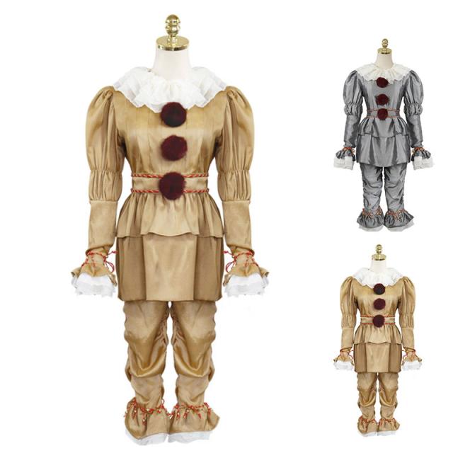新品 映画 成人 子供 コスプレ衣装 cosplay ピエロ ペニーワイズ クリスマス コスチューム キャラクター仮装 ハロウィン イベント 変装 実物撮影 ステージ 舞台服 学園祭の通販は