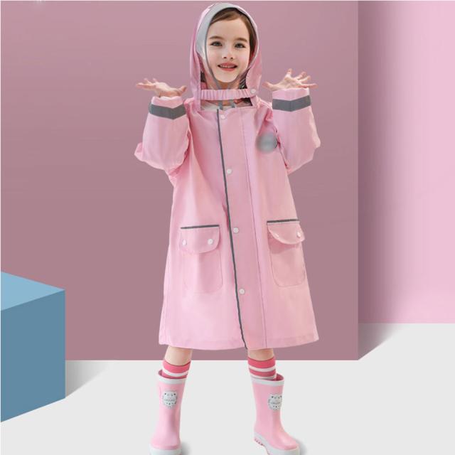 レインコート 子供用 子供服 フード付き ロング丈 梅雨対策 レイングッズ キッズ レインウェア 女の子 男の子 かわいい_1