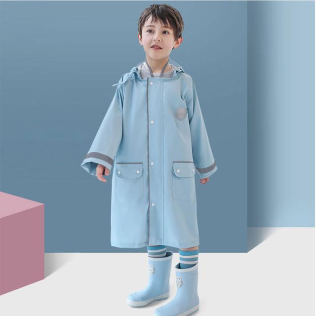 レインコート 子供用 子供服 フード付き ロング丈 梅雨対策 レイングッズ キッズ レインウェア 女の子 男の子 かわいい_2