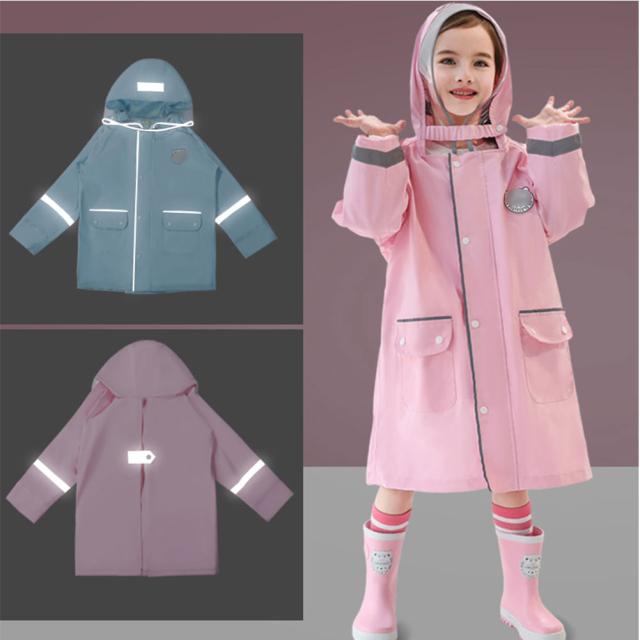 レインコート 子供用 子供服 フード付き ロング丈 梅雨対策 レイングッズ キッズ レインウェア 女の子 男の子 かわいい_6