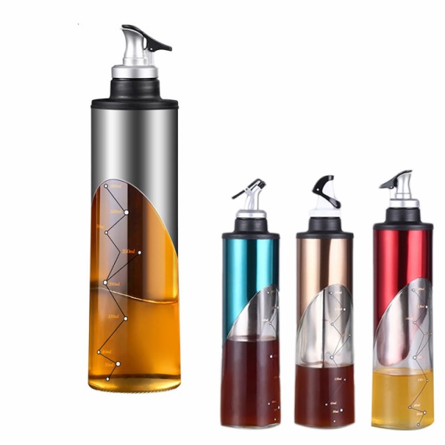 【2個セット】オイルボトル　オイルポット　650ml 　醤油差し 油差し オイル差し　調味料入れ　　ガラス　おしゃれ　家庭キッチン 飲食店  2個セット