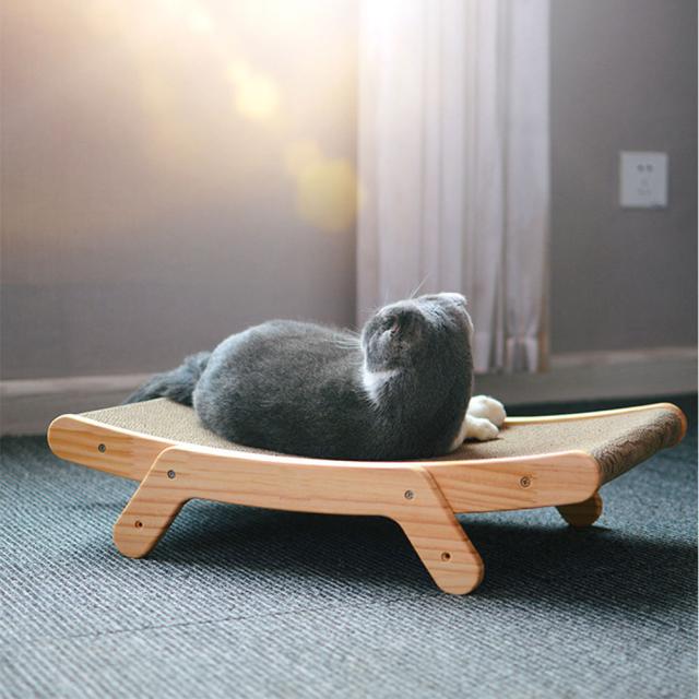 ペット用品 猫 ベッド型 ソファ　爪とぎ 天然木製　爪磨き 爪みがき 爪磨き　角度調整　遊び ネコ用品 　運動不足改善 ストレス解消　家具傷防止　猫おもちゃ