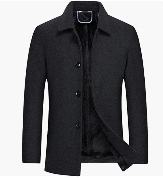 ミドル丈 アウター 外套 ブレザー ハーフコート ビジネスジャケット チェスターコート 冬コート ボタン留め 防寒着 無地 メルトン ウール混 カジュアル 秋 冬服 紳士服 メンズ ファッション 男性用