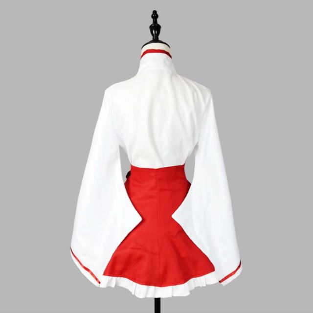 巫女 コスプレ 衣装 ハロウィン 女狐 和装 仮面付イベント ワンピース 和風 巫女さん 和服 セクシー 着物 ロリータ 長袖 神社 宮司 仮装 レディース cosplay 可愛い 大人用 お嬢様 制服 仮装 学園祭 文化祭 狐耳付き_4