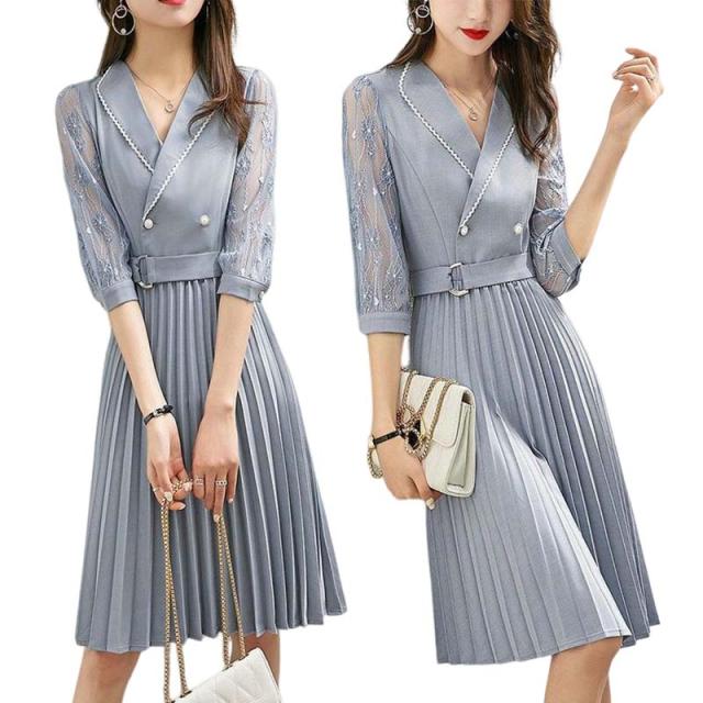 レディース ワンピース プリーツ ワンピース オフィス きれいめ 体型 通勤 レディースワンピース 春 夏