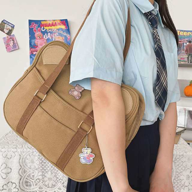 痛バッグ ショルダーバッグ 女の子 キャンバスクロスボディ