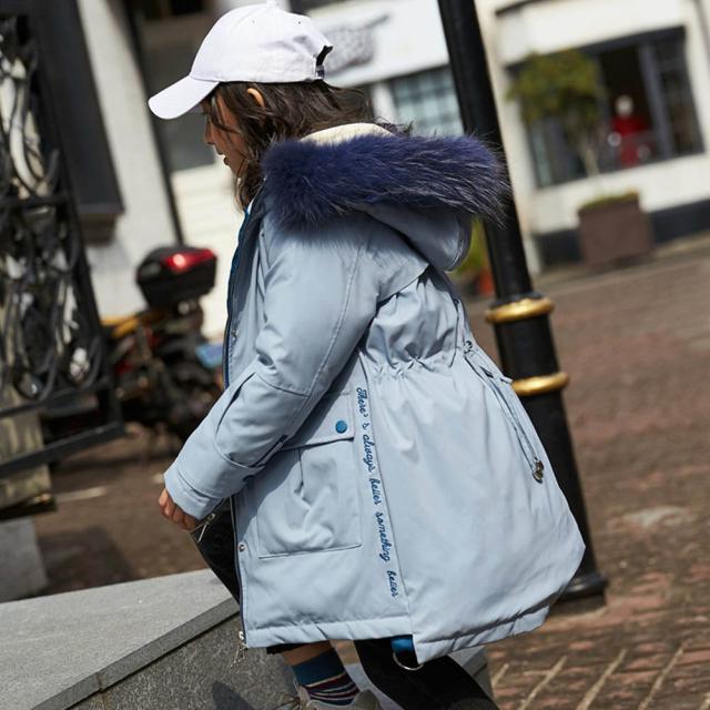キッズ 子供　アウター ダウンコート ダウンジャケット　ダウン 子供服 　ダウンコート　フード付き　 ふわふわ 冬 防寒 　子ども服　キッズ 　可愛い 　女の子　暖かい あたたかい_5