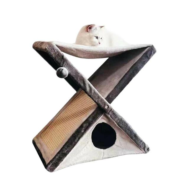 キャットタワー 猫 タワー ハンモック 爪とぎ 多機能 猫用クライミングフレーム 猫ちゃん 天然麻縄 爪とぎ 子猫 中型猫 天然サイザル麻 運動不足解消 省スペース コンパクト 12,511円