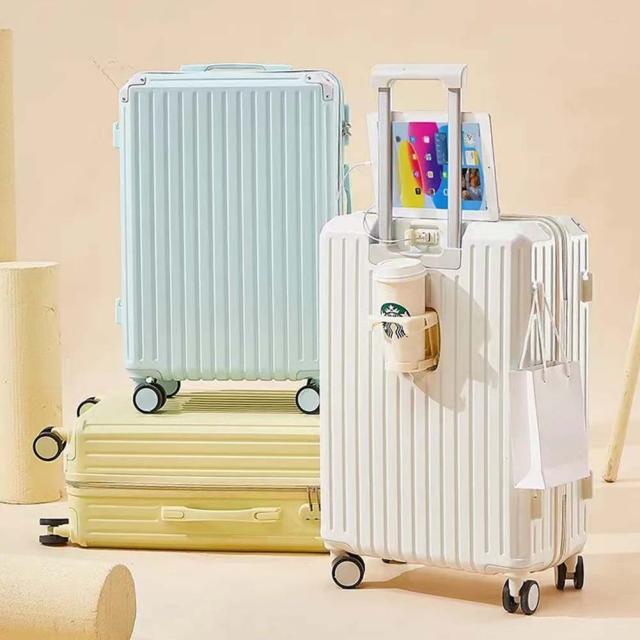 スーツケース キャリーケース キャリーバッグ USBポート付き 超軽量 26インチ 耐衝撃 ファスナー 360度回転静音ダブルキャスター キャンディーカラー 旅行 ビジネス 出張 入院_15