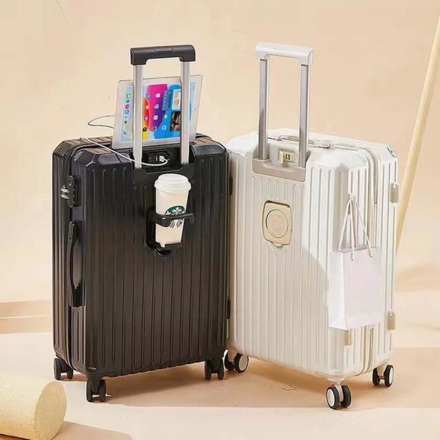 スーツケース キャリーケース キャリーバッグ USBポート付き 超軽量 26インチ 耐衝撃 ファスナー 360度回転静音ダブルキャスター キャンディーカラー 旅行 ビジネス 出張 入院_16