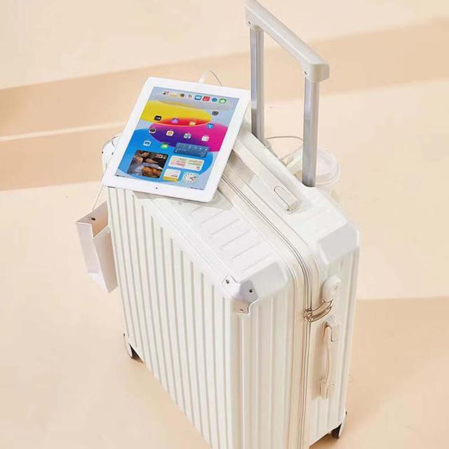 スーツケース キャリーケース キャリーバッグ USBポート付き 超軽量 26インチ 耐衝撃 ファスナー 360度回転静音ダブルキャスター キャンディーカラー 旅行 ビジネス 出張 入院_17