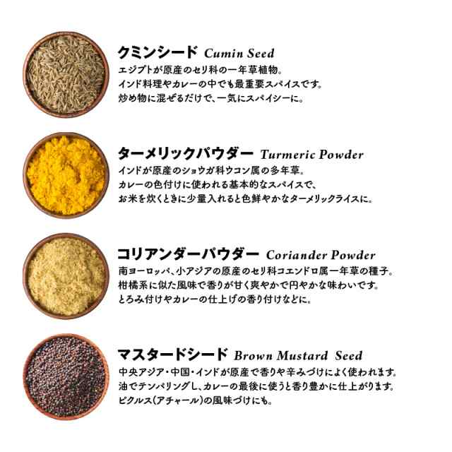 スパイスカレー　レシピ付】チャック付袋入　送料無料　セット　PAY　手作りカレー　カレー　ターの通販はau　PAY　Mandi　中級　送料込み　スパイス7種　au　チキンカレー　クミン　マーケット　マーケット－通販サイト