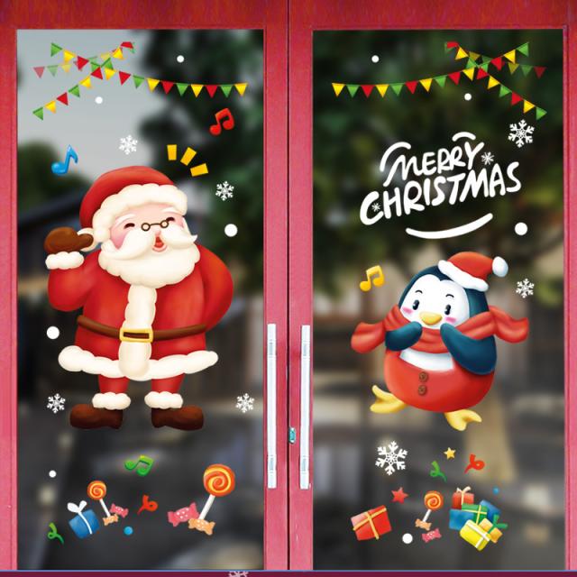 ウォールステッカー Asd018 クリスマス ツリー サンタクロース Diy壁紙インテリア窓シート剥がせる 送料無料の通販はau Pay マーケット Hesperus