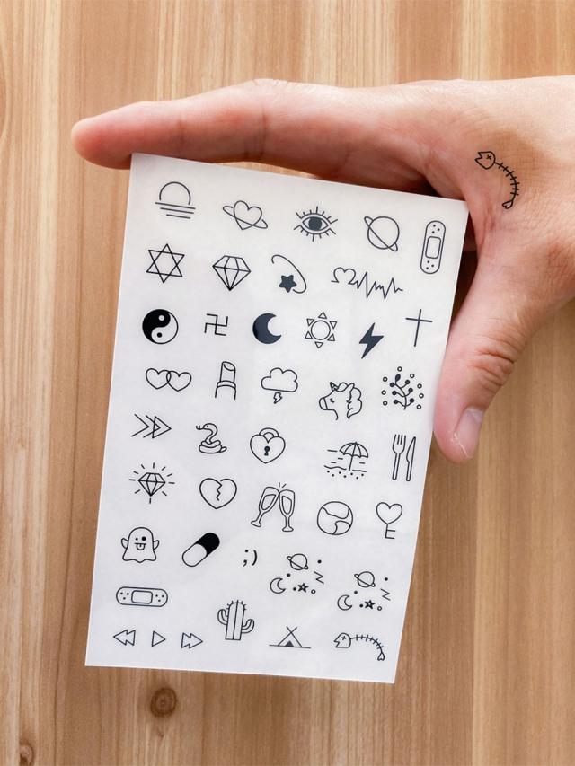 Opt 8 水なしで貼れる 2枚組 タトゥーシール Fake Tattoo ボディシール ワンポイント シンプル おしゃれ かわいい フェス ユニコーン イの通販はau Pay マーケット Ptドリームボックス