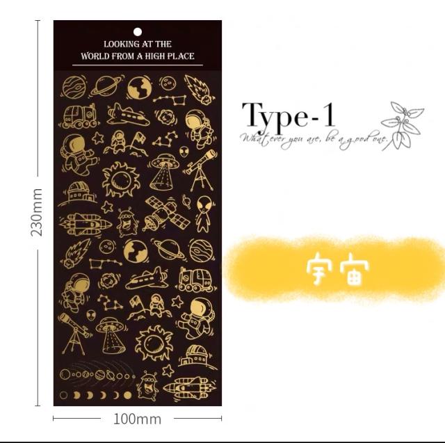 ステッカー シール 8種類 宇宙 十二星座 星 Pvc素材 防水 イラスト風 お手帳素材 の通販はau Pay マーケット K M Shop