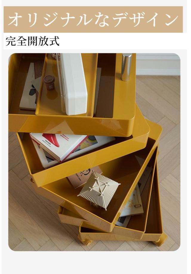 ワゴン キッチン 多機能 5段 キッチンワゴン キャスター付き 収納ラック キャスター付き バスケットワゴン ベビーワゴン インテリア 隙間収納 北欧 モダン オフィス 美容室 収納 サイト収納 おしゃれ デザイン感 回転 無地 不規則 便利_9