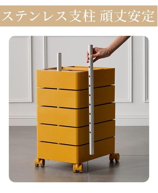ワゴン キッチン 多機能 5段 キッチンワゴン キャスター付き 収納ラック キャスター付き バスケットワゴン ベビーワゴン インテリア 隙間収納 北欧 モダン オフィス 美容室 収納 サイト収納 おしゃれ デザイン感 回転 無地 不規則 便利_1