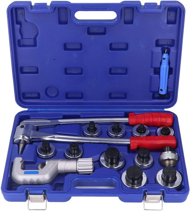 鋼管エキスパンダセット エキスパンダー 手動式 チューブエキスパンダー エアコン修理 パイプ 拡管 配管工事 ガス配管 空調配管 衛生配管 風呂 トイレ キッチン 収納ケース ポータブル 便利 汎用 工具 拡管用