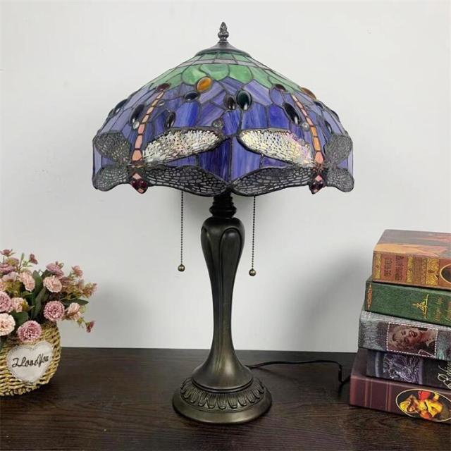 41*62CM 花柄 6タイプ展開　ステンドグラスランプ スタンド照明 おしゃれ ガラス 上質 ステンドグラス ランプ アンティーク 小型 LED対応 ギフト 卓上照明 テーブルランプ 卓上照明器具 ナイトランプ ライト プレゼント ギフト　合金台座　イエロー　豪華_13
