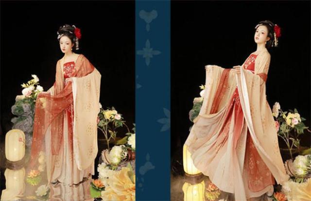 仙女服 イラスト 3点セット グリーン レッド シャンパン ドレス 唐装