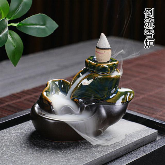 5タイプ展開 倒流香 香炉 お香ホルダー 流川香 香炉用品 セラミック