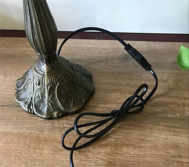 イエロー　ステンドグラスランプ スタンド照明 おしゃれ 向日葵 ガラス 上質 ステンドグラス ランプ ローズ アンティーク 小型 LED対応 ギフト 卓上照明 花柄 テーブルランプ 卓上照明器具 ナイトランプ ライト プレゼント ギフト_7