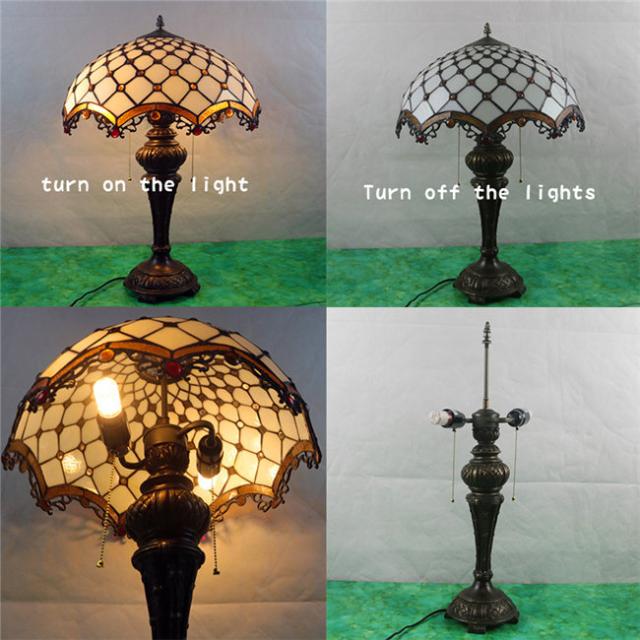 アンティーク　ステンドグラス　　ランプ卓上照明 北一硝子アンティークステンドグラスランプ卓上ランプ