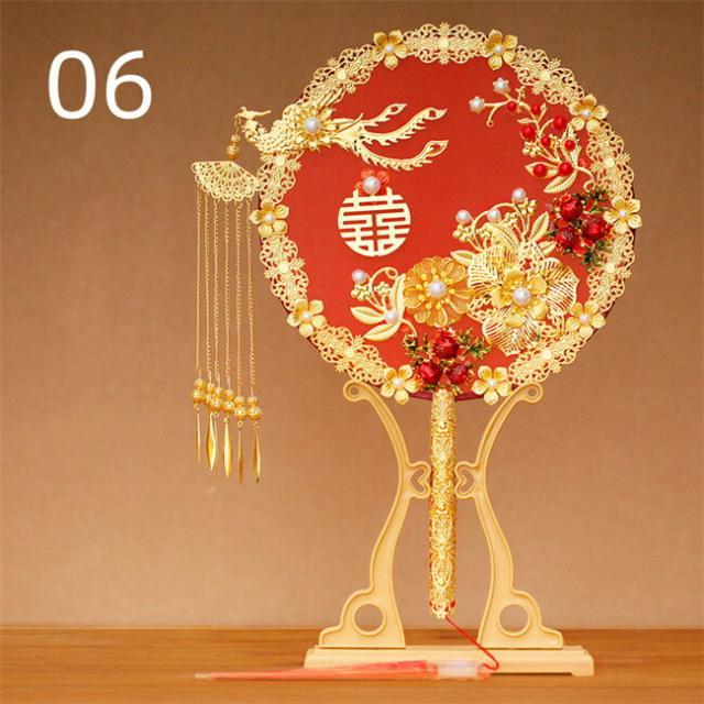 団扇 中国 中国工芸 両面団扇 ケース付き