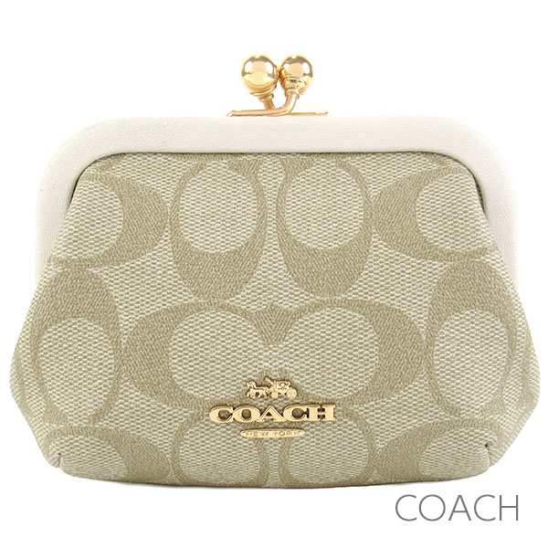 コーチ 小銭入れ がま口 コインケース ポーチ 小物入れ レディース COACH シグネチャー