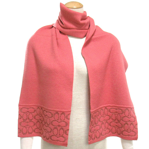 コーチ マフラー COACH メンズ レディース ウール シグネチャー ラメの通販は