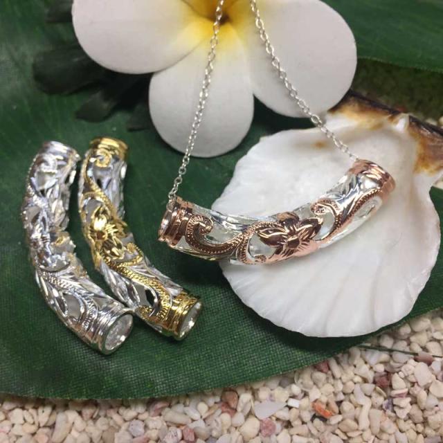 ハワイアンジュエリー チェーン付き プリンセスチューブネックレス ハワイアンアクセサリー レディース クリスマス ギフト 誕生日 記念日 プレゼント かわいい おススメ 人気 ハワジュの通販は 6,134円