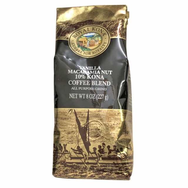 ROYAL KONA Coffee ロイヤルコナコーヒー 10% Kona CoffeeBlend Vanilla Macadamia 7oz  198g バニラマカダミア コーヒー ギフト おしゃれ 割引クーポン有 水・ソフトドリンク・お茶