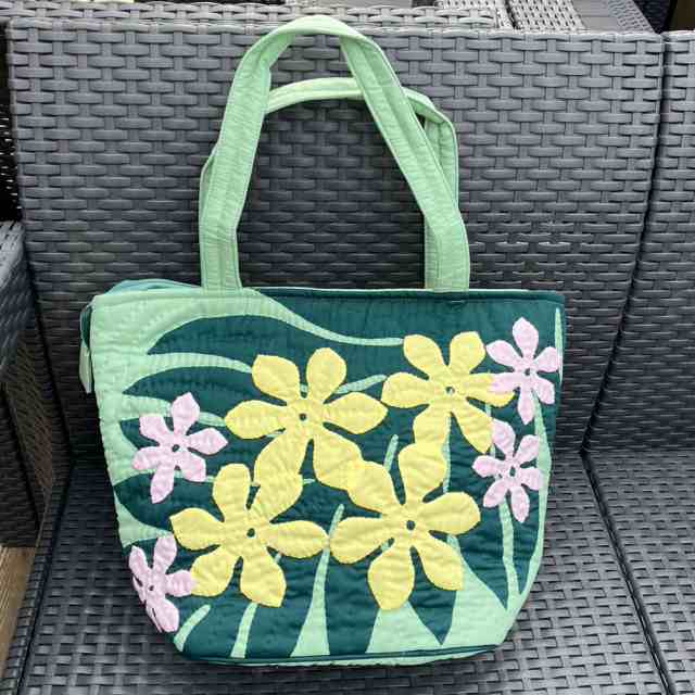 NO.192 ハワイアンキルト トートバッグ ハンドメイド ココペリ♡ NO.192 ハワイアンキルト トートバッグ ハンドメイド ココペリ♡