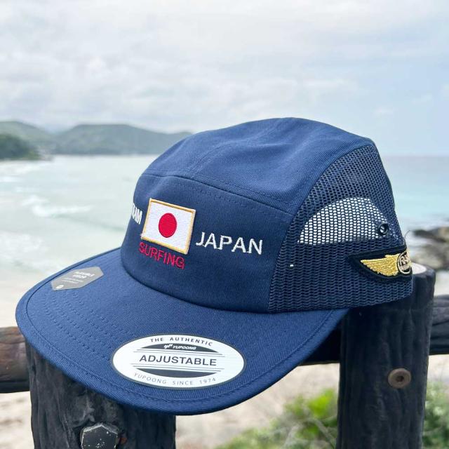 【23日20時〜P最大30倍！クーポン有】 波乗りジャパン チーム キャップ RASH x NAMINORI JAPAN 代表 ユニフォーム レプリカ 帽子 メッシュ波乗 りJAPAN ラッシュ 鎌倉 ブランド ナミノリ ジャパン なみのり ネイビー ホワイト サーフィン 日本 代表 国旗 紺 サーフィンの通販は