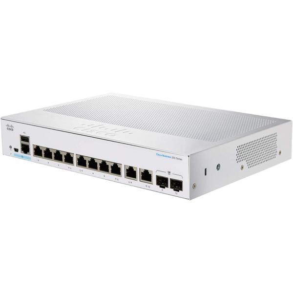 Cisco Business CBS250-8T-E-2G Smart Switch | 8 Port GE Ext PS 2x1G