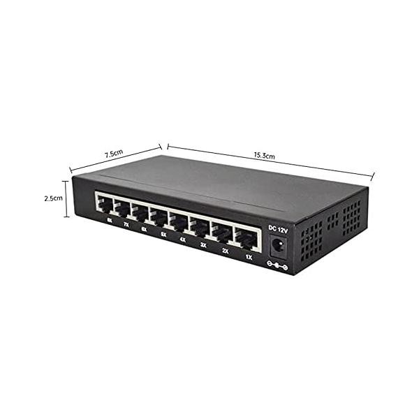 直販純正 Gigabit Ethernet Unmanaged Switch 8-Port- Home Network Hub Office  Splitter Plug-and-Play Silent Operation Desktop o