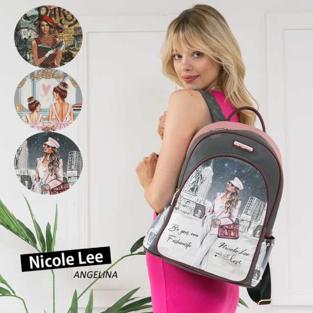 数量限定 NICOLE LEE ニコールリー BP16698 BACKPACK レディース リュック バックパック 大きめ 春夏秋冬 ビーガンレザー ヴィーガン 30代 40代 20代 サステナブル SDGs シンプル インスタ プレゼント 贈り物 旅行 ママバッグ 海外 マザーズバッグの通販は