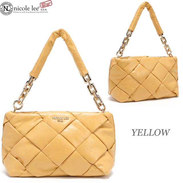 数量限定 NICOLE LEE ニコールリー P16413 EMMA レディース ふわふわ キルティング  ミニバッグ ショルダー  春夏秋冬 ビーガンレザー 数量限定 NICOLE LEE ニコールリー P16413 EMMA レディース ふわふわ