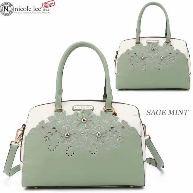 数量限定 NICOLE LEE ニコールリー EMB16466 CASSIA レディース フラワー バイカラー ハンドバッグ ミニボストン ショルダー 春夏秋冬 ビーガンレザー ヴィーガン 30代 40代 20代 サステナブル SDGs シンプル インスタ プレゼント 贈り物 お洒落の通販は