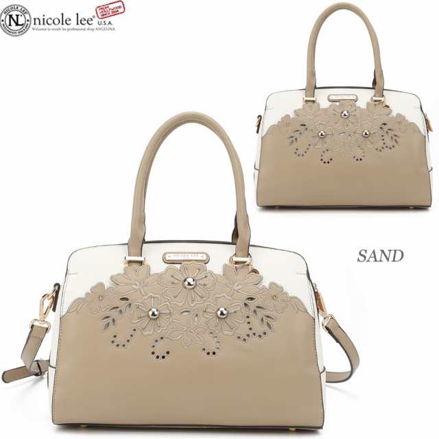 数量限定 NICOLE LEE ニコールリー EMB16466 CASSIA レディース フラワー バイカラー ハンドバッグ ミニボストン ショルダー 春夏秋冬 ビーガンレザー ヴィーガン 30代 40代 20代 サステナブル SDGs シンプル インスタ プレゼント 贈り物 お洒落の通販は